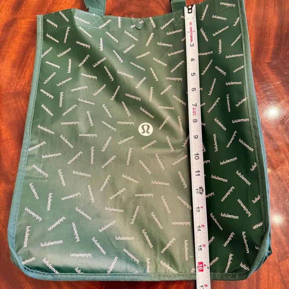 New Lululemon Large Reusable Shopping Tote Rainforest Green
